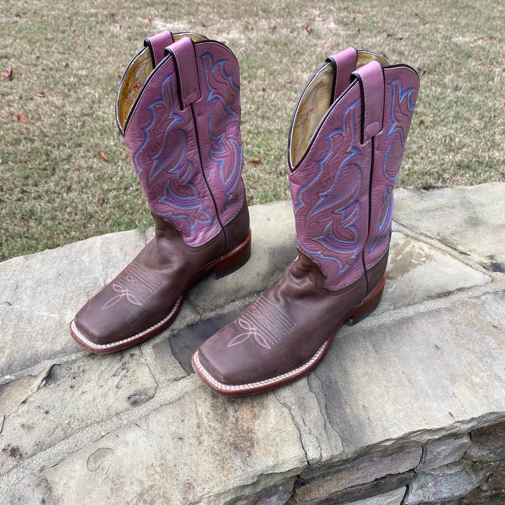 Nocona Women’s Pink Cowboy Boots Size 7